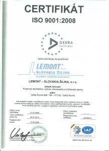 Certifikát ISO